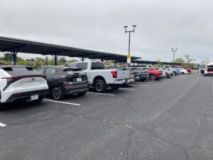 Lineup of cars for test drive